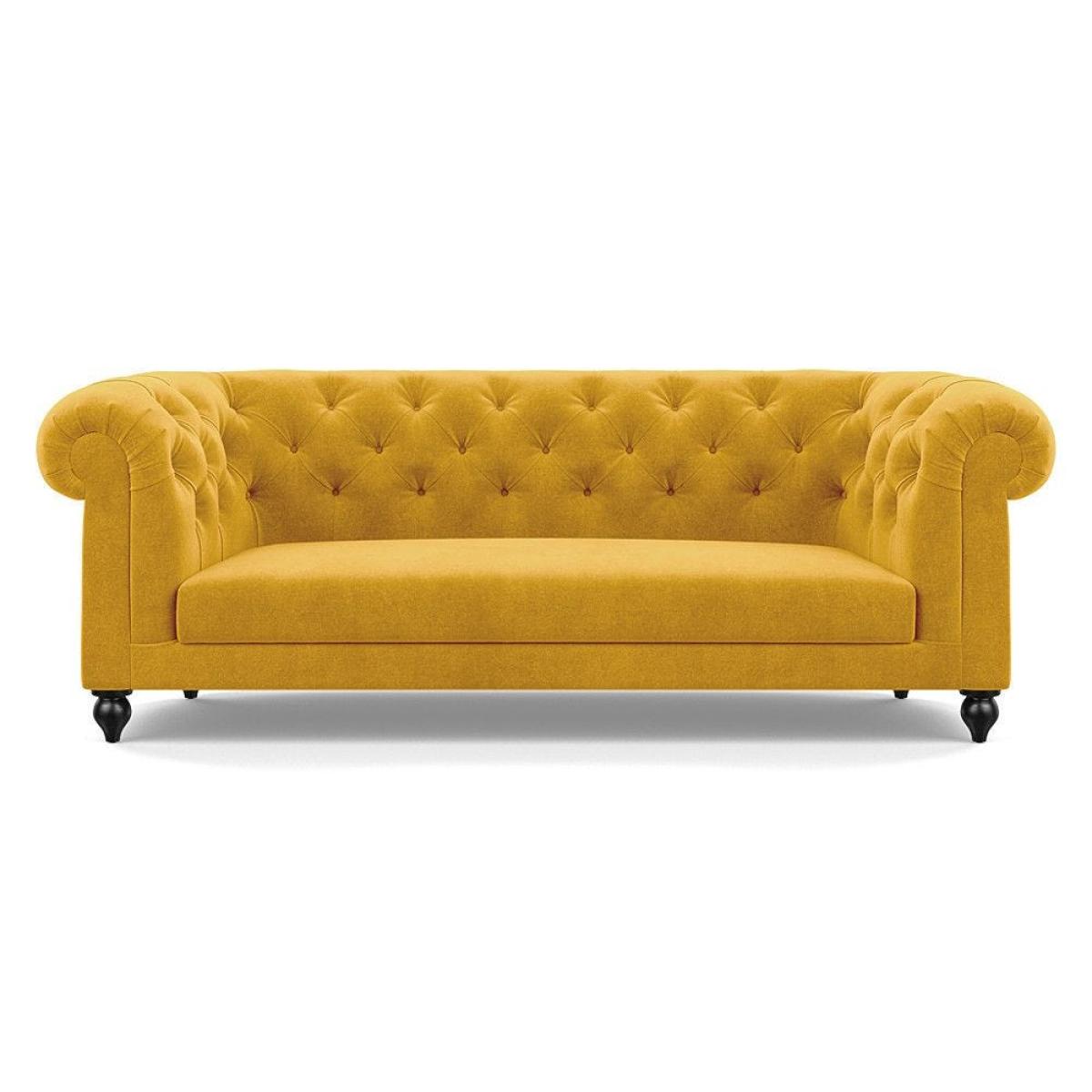 Heal's Fitzrovia 3 Seater Sofa Smart Luxe Velvet Mineral Blue Natural Feet – image 46