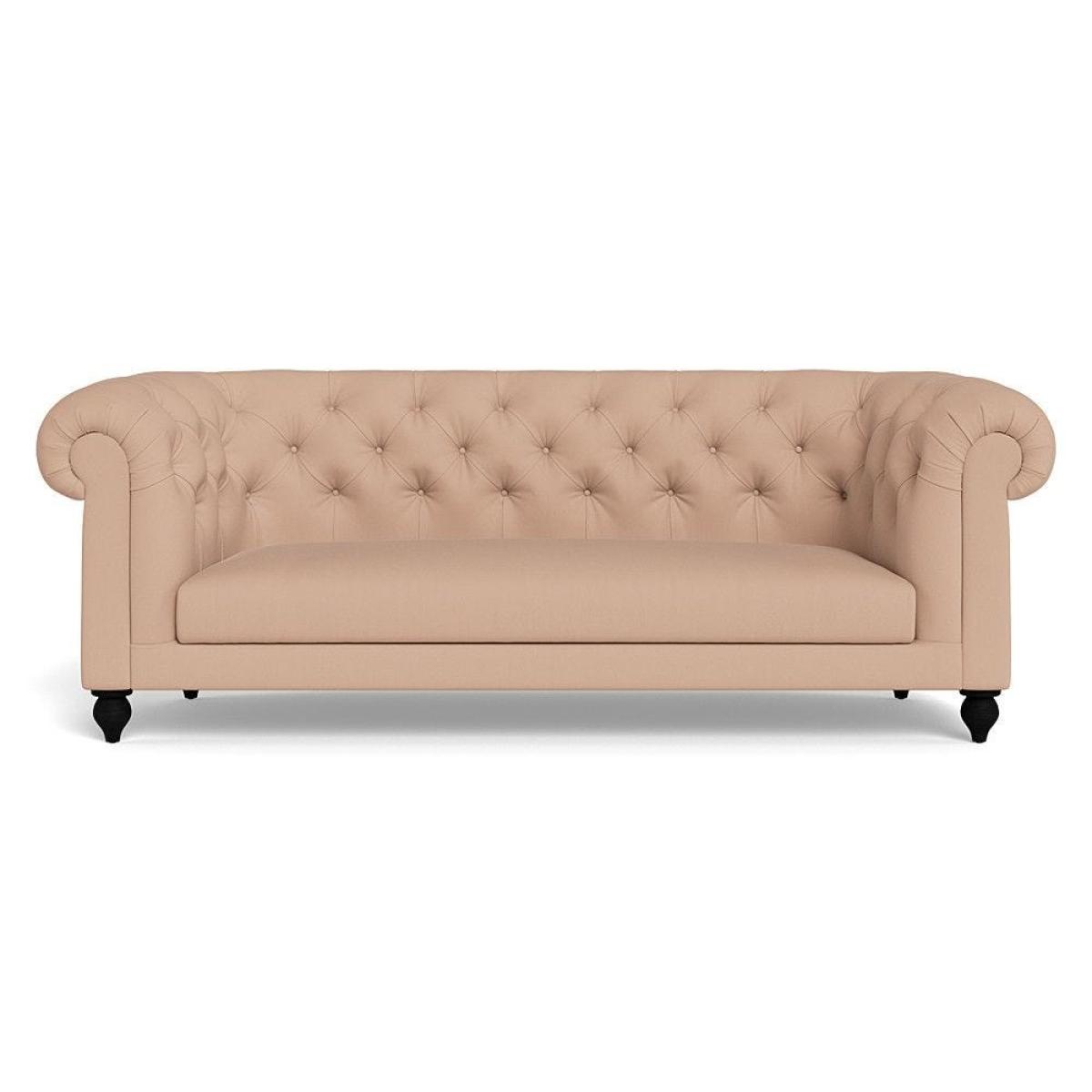 Heal's Fitzrovia 3 Seater Sofa Smart Luxe Velvet Mineral Blue Natural Feet – image 48