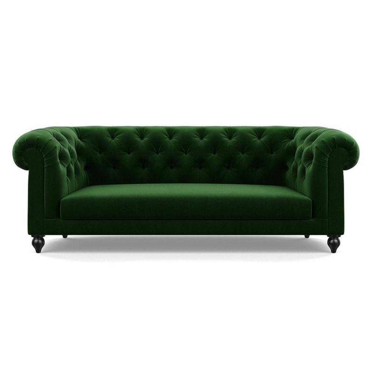 Heal's Fitzrovia 3 Seater Sofa Smart Luxe Velvet Mineral Blue Natural Feet – image 49