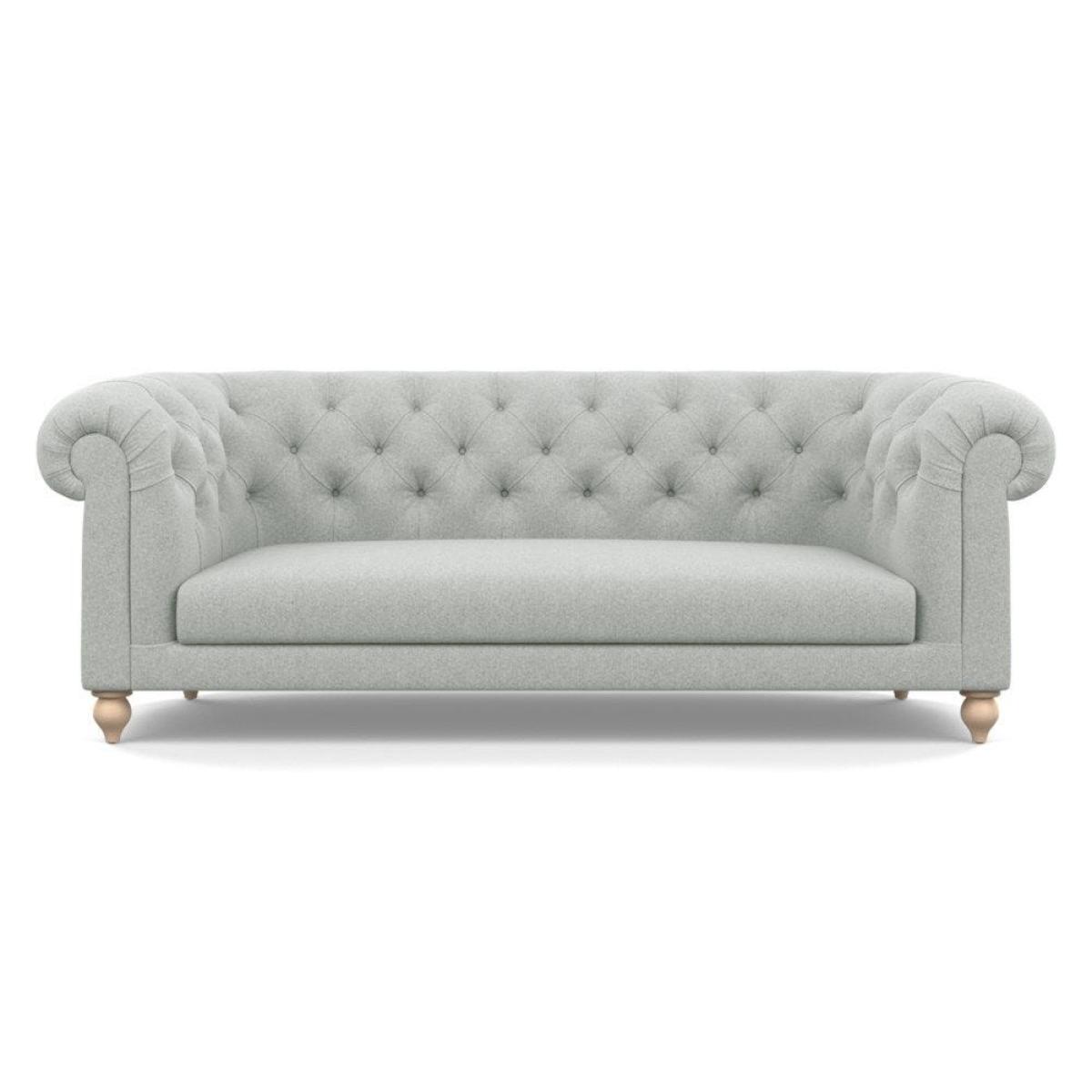 Heal's Fitzrovia 3 Seater Sofa Smart Luxe Velvet Mineral Blue Natural Feet – image 61