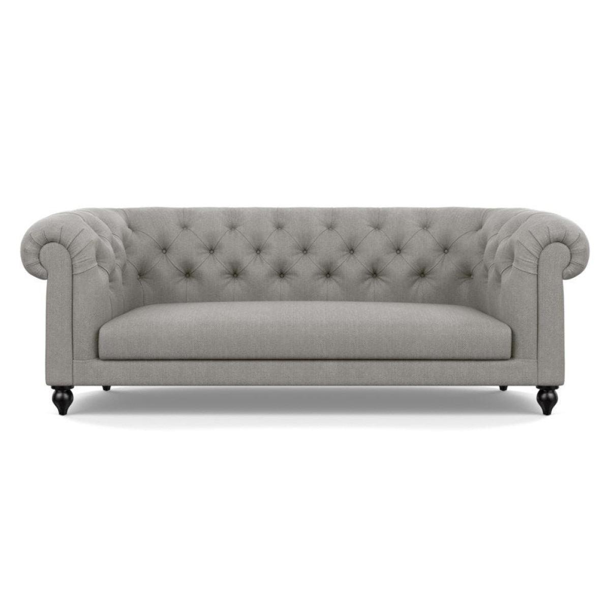 Heal's Fitzrovia 3 Seater Sofa Smart Luxe Velvet Mineral Blue Natural Feet – image 92
