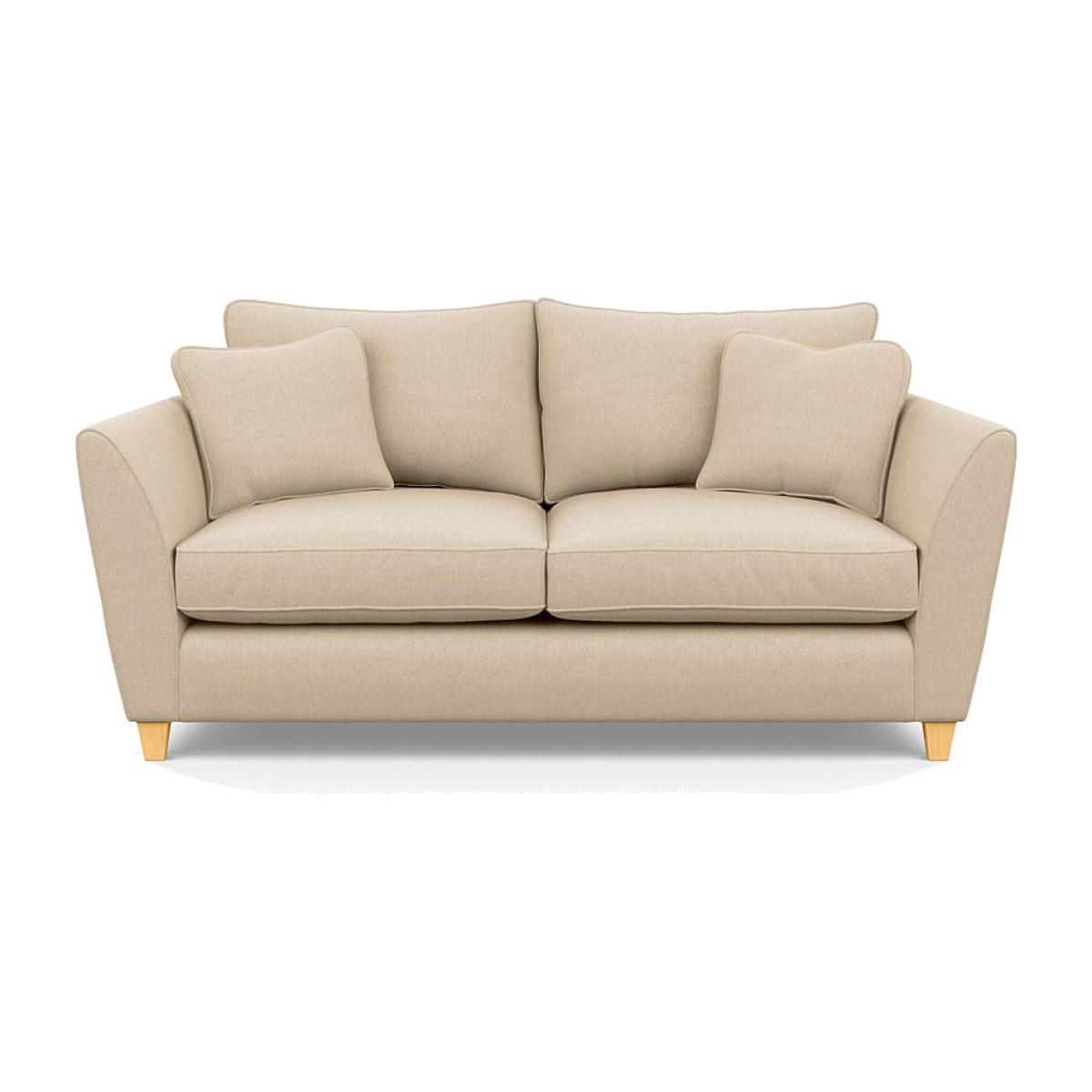 Heal's Torino 3 Seater Sofa Brushed Cotton Oat Mid Brown Feet - Heal's UK Furniture