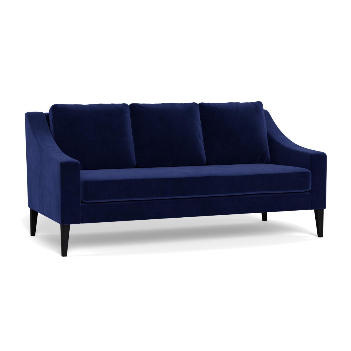 Heal's Richmond 3 Seater Sofa Velvet Midnight Natural Feet - Heal's UK Furniture – image 1