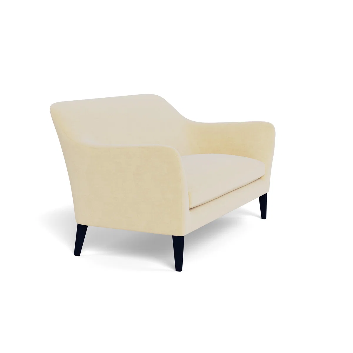 Heal's Wallis 3 Seater Sofa Smart Luxe Velvet Biscuit Black Painted Oak Feet - Heal's UK Furniture – image 2