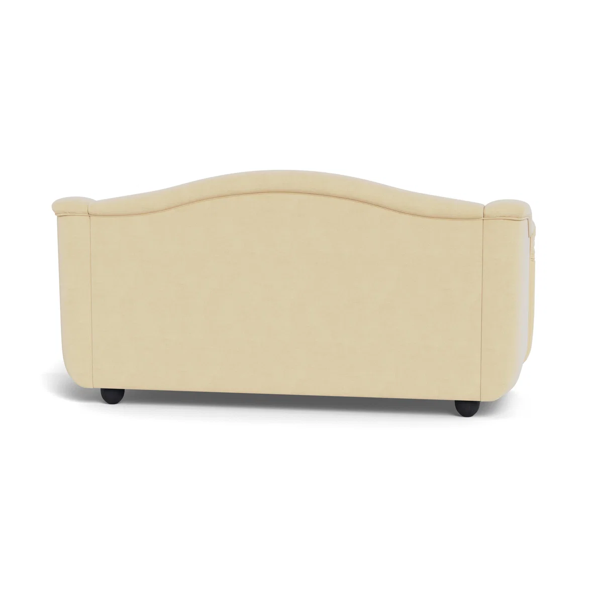 Heal's Tetbury 3 Seater Sofa Smart Luxe Velvet Biscuit Walnut Stained Beech Feet – image 6