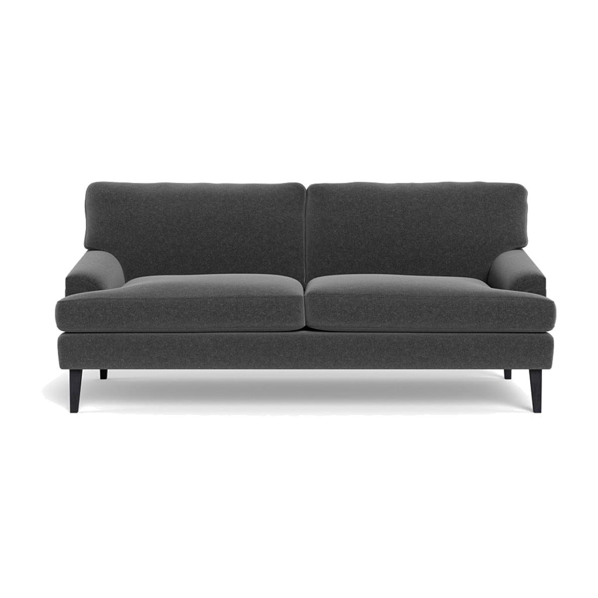 Heal's Stanton 3 Seater Sofa Melton Wool Granite Black Feet