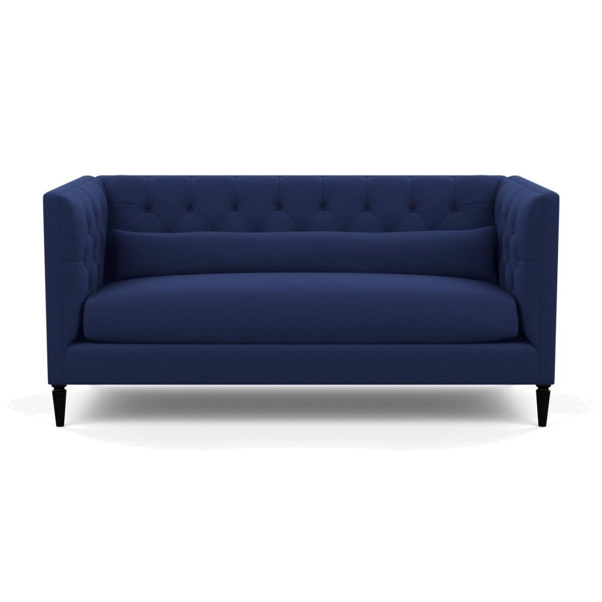Heal's Balmoral 3 Seater Sofa Melton Wool New Navy Black Feet - Heal's UK Furniture