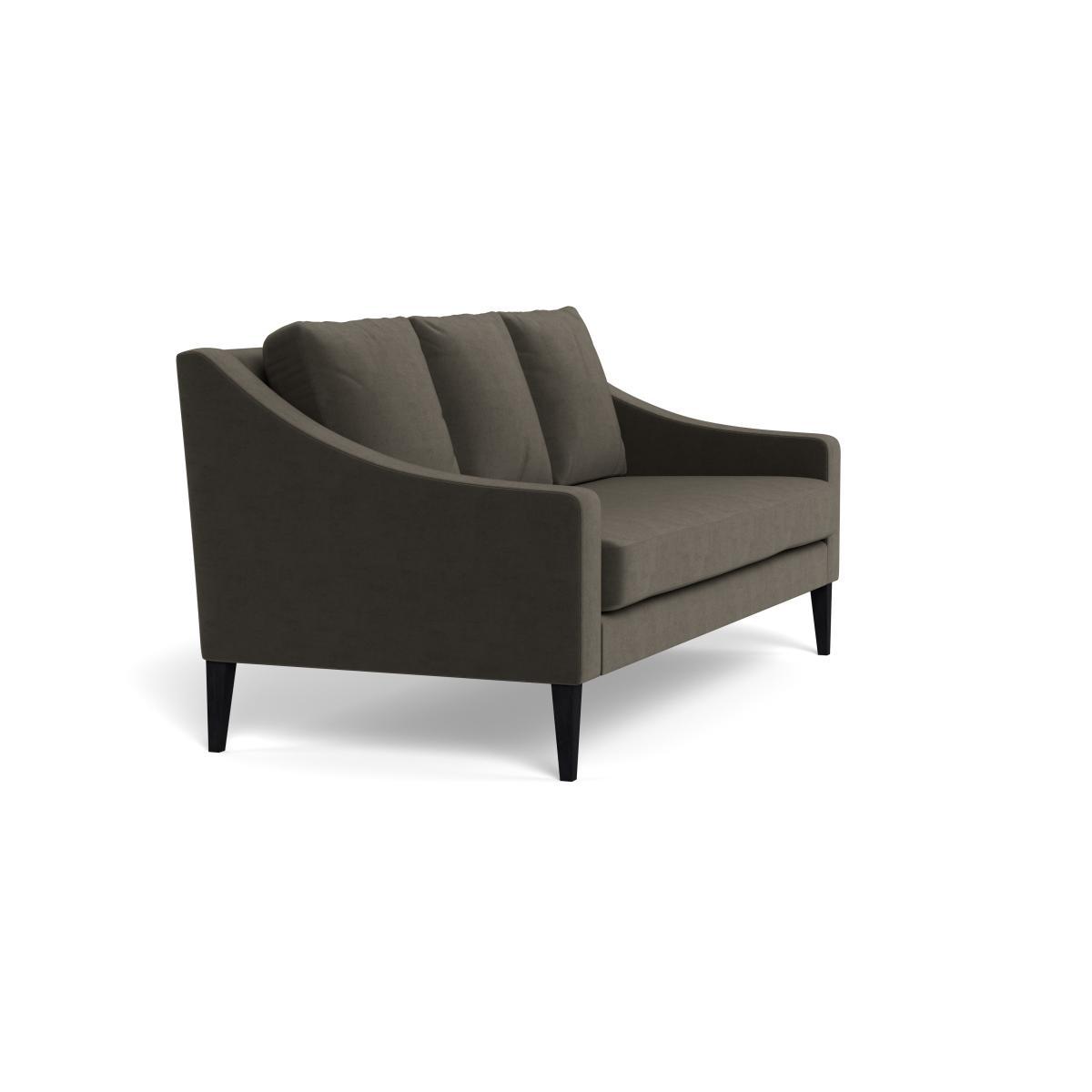 Heal's Richmond 3 Seater Sofa Velvet Charcoal Walnut Feet - Heal's UK Furniture – image 2