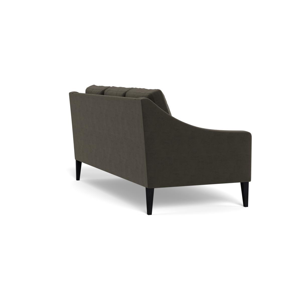 Heal's Richmond 3 Seater Sofa Velvet Charcoal Walnut Feet - Heal's UK Furniture – image 4