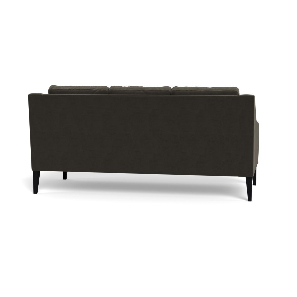 Heal's Richmond 3 Seater Sofa Velvet Charcoal Walnut Feet - Heal's UK Furniture – image 5