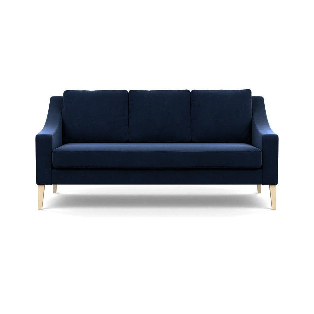 Heal's Richmond 3 Seater Sofa Smart Luxe Velvet Ocean Tinted Ash Feet - Heal's UK Furniture – image 129