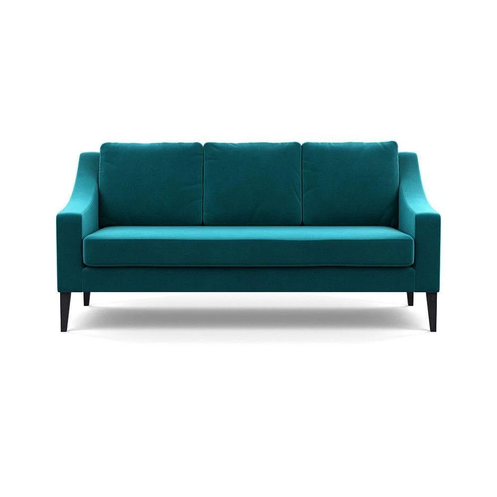 Heal's Richmond 3 Seater Sofa Smart Luxe Velvet Ocean Tinted Ash Feet - Heal's UK Furniture – image 132
