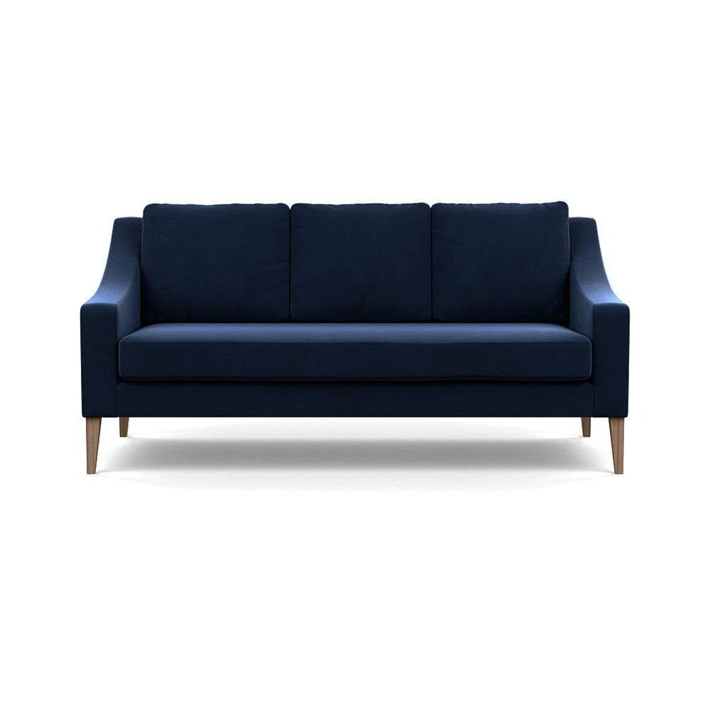Heal's Richmond 3 Seater Sofa Smart Luxe Velvet Ocean Tinted Ash Feet - Heal's UK Furniture – image 16