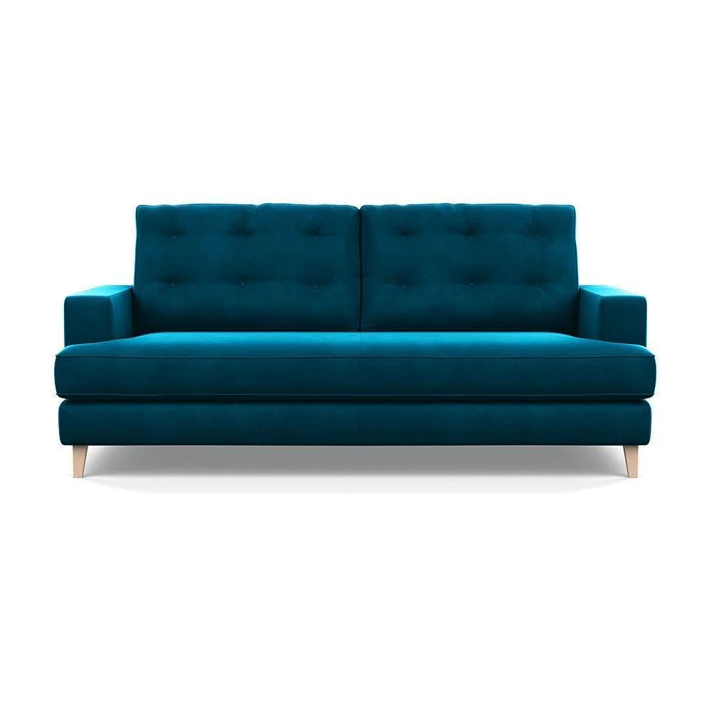 Heal's Richmond 3 Seater Sofa Smart Luxe Velvet Ocean Tinted Ash Feet - Heal's UK Furniture – image 89