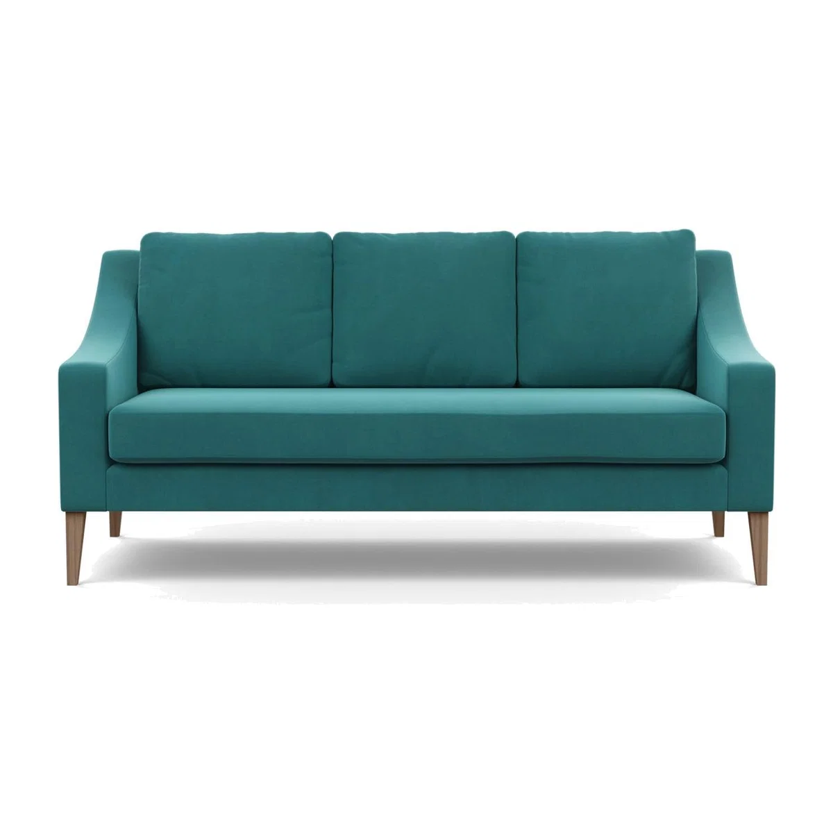 Heal's Richmond 3 Seater Sofa Smart Luxe Velvet Ocean Tinted Ash Feet - Heal's UK Furniture – image 1