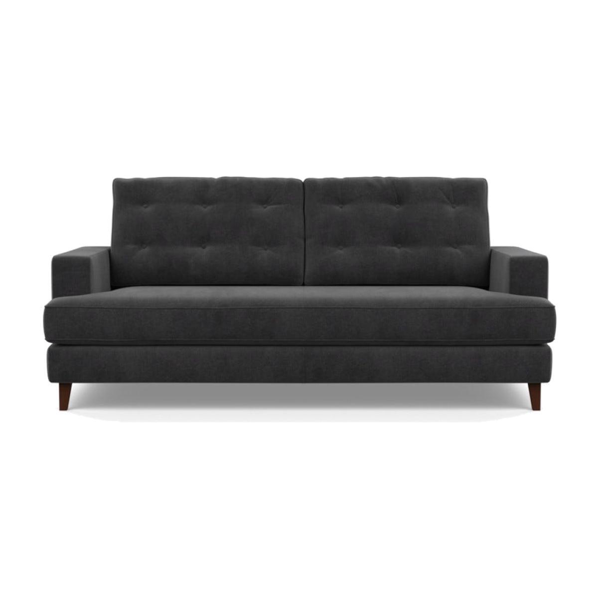 Heal's Mistral 3 Seater Sofa Smart Luxe Velvet Nickel Bitter Chocolate Feet - Heal's UK Furniture