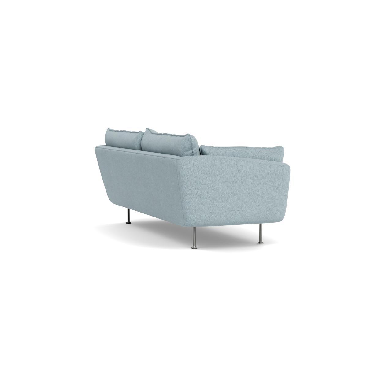 Heal's Allora 3 Seater Sofa Smart Linen Mix Duck Egg Black Feet – image 5