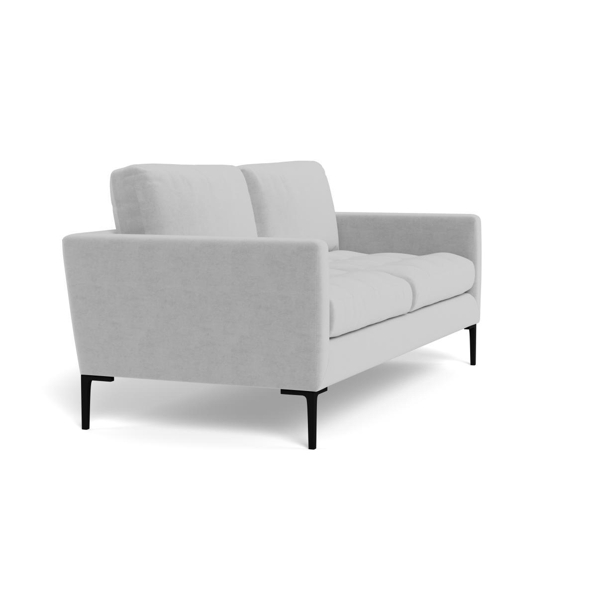 Heal's Eton 3 Seater Sofa Velvet Platinum Black Feet - Heal's UK Furniture – image 2