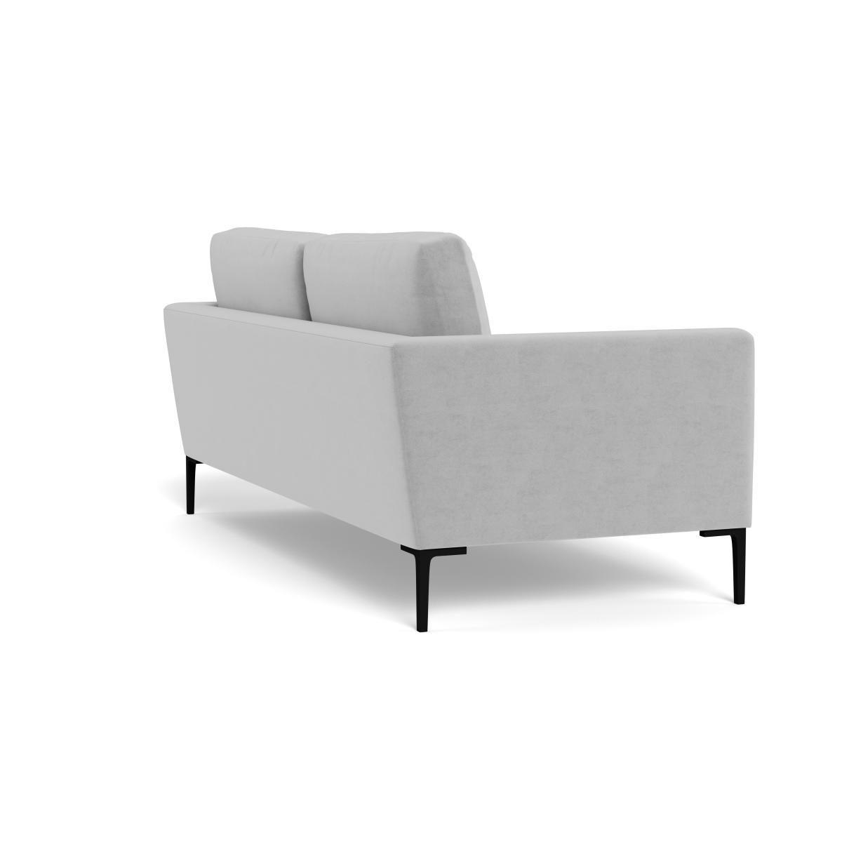 Heal's Eton 3 Seater Sofa Velvet Platinum Black Feet - Heal's UK Furniture – image 4