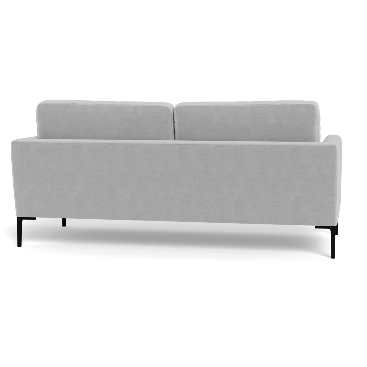 Heal's Eton 3 Seater Sofa Velvet Platinum Black Feet - Heal's UK Furniture – image 5