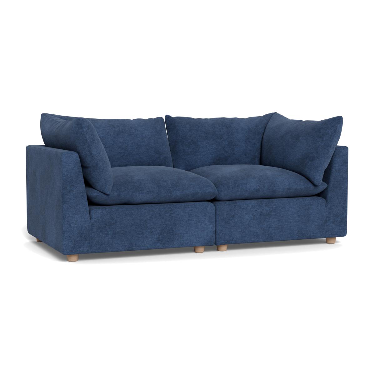 Heal's Astrid 3 Seater Sofa Broad Weave Lagoon Natural Beech Feet – image 1
