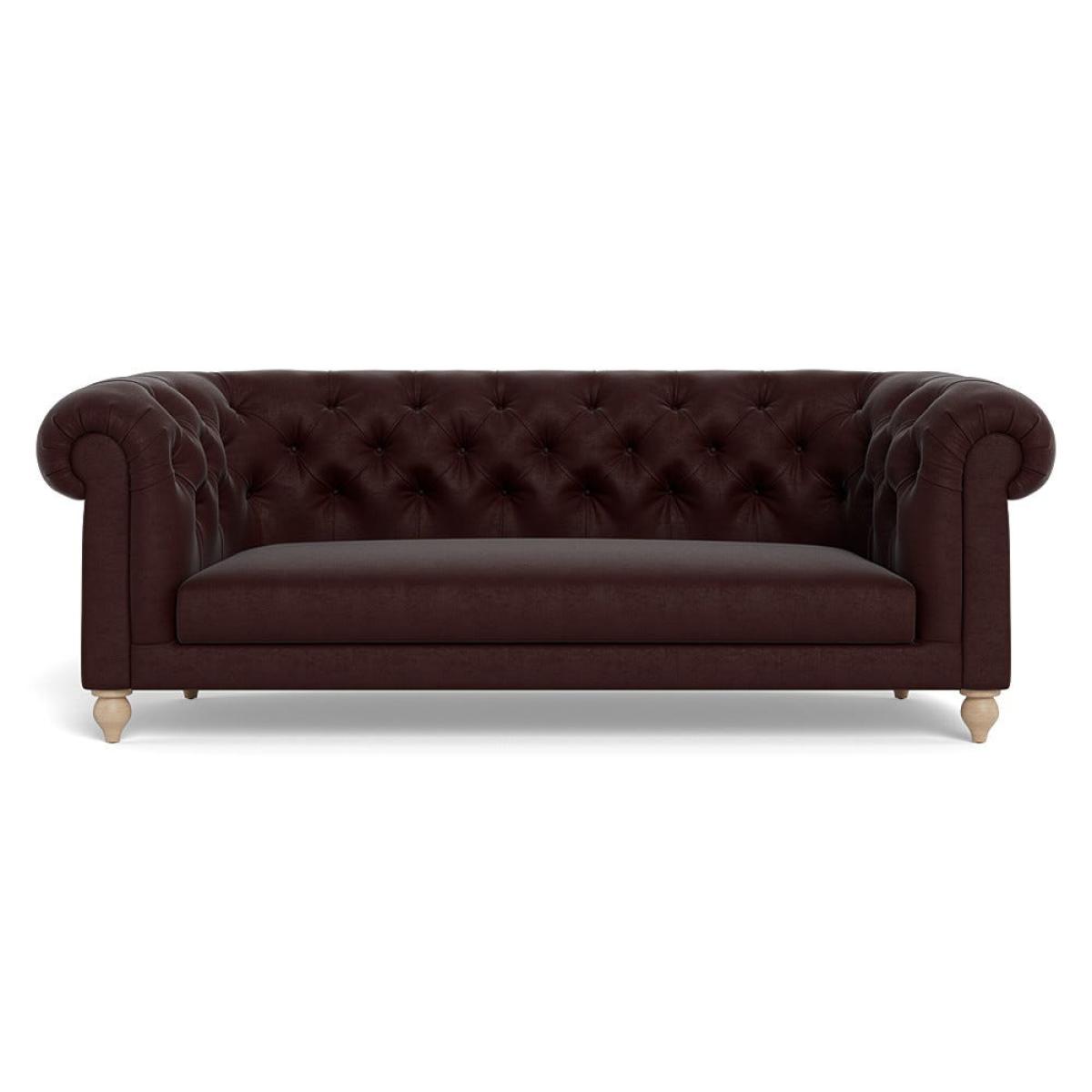 Heal's Fitzrovia 3 Seater Sofa Smart Luxe Velvet Acorn Natural Oak Feet – image 2