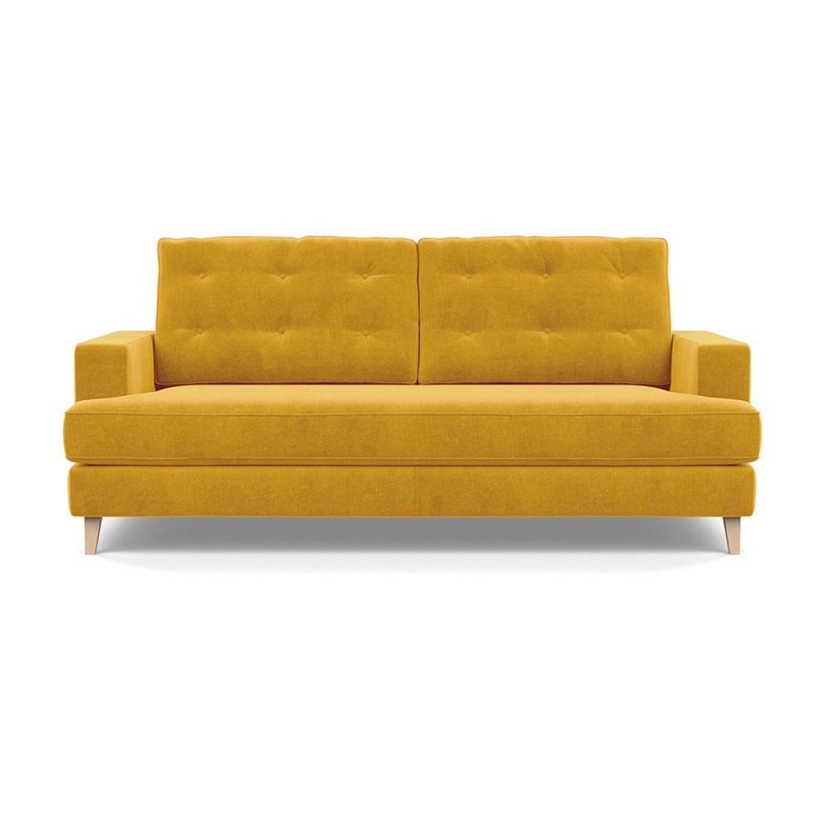 Heal's Mistral 3 Seater Sofa Smart Luxe Velvet Canary Natural Feet – image 2