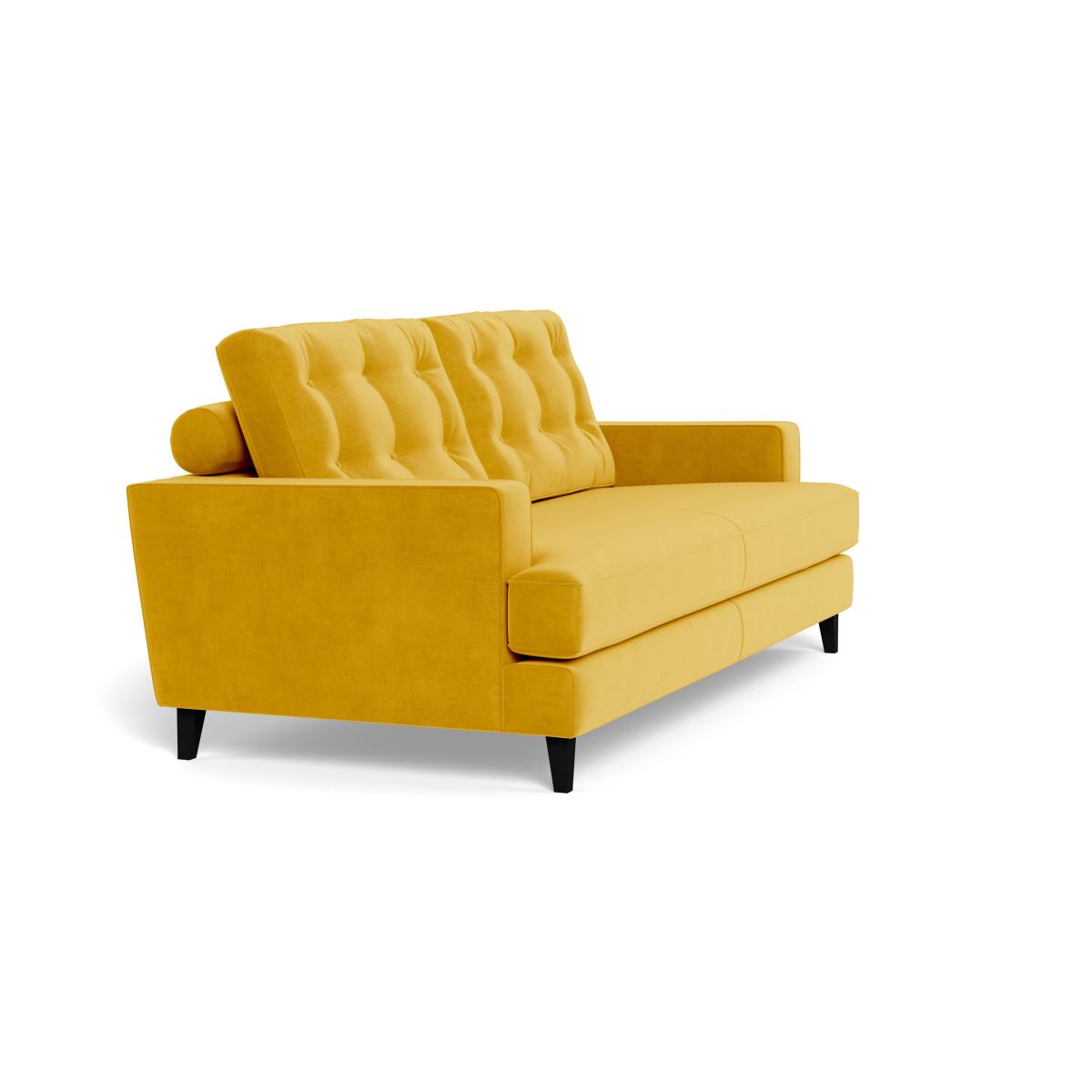 Heal's Mistral 3 Seater Sofa Smart Luxe Velvet Canary Natural Feet – image 3