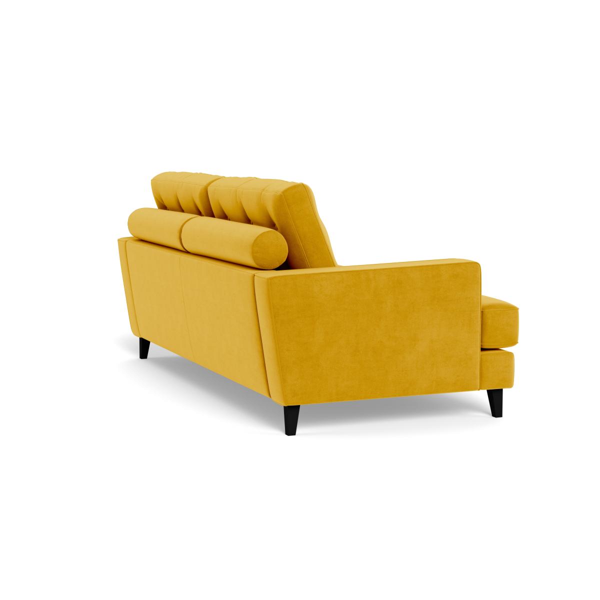 Heal's Mistral 3 Seater Sofa Smart Luxe Velvet Canary Natural Feet – image 5