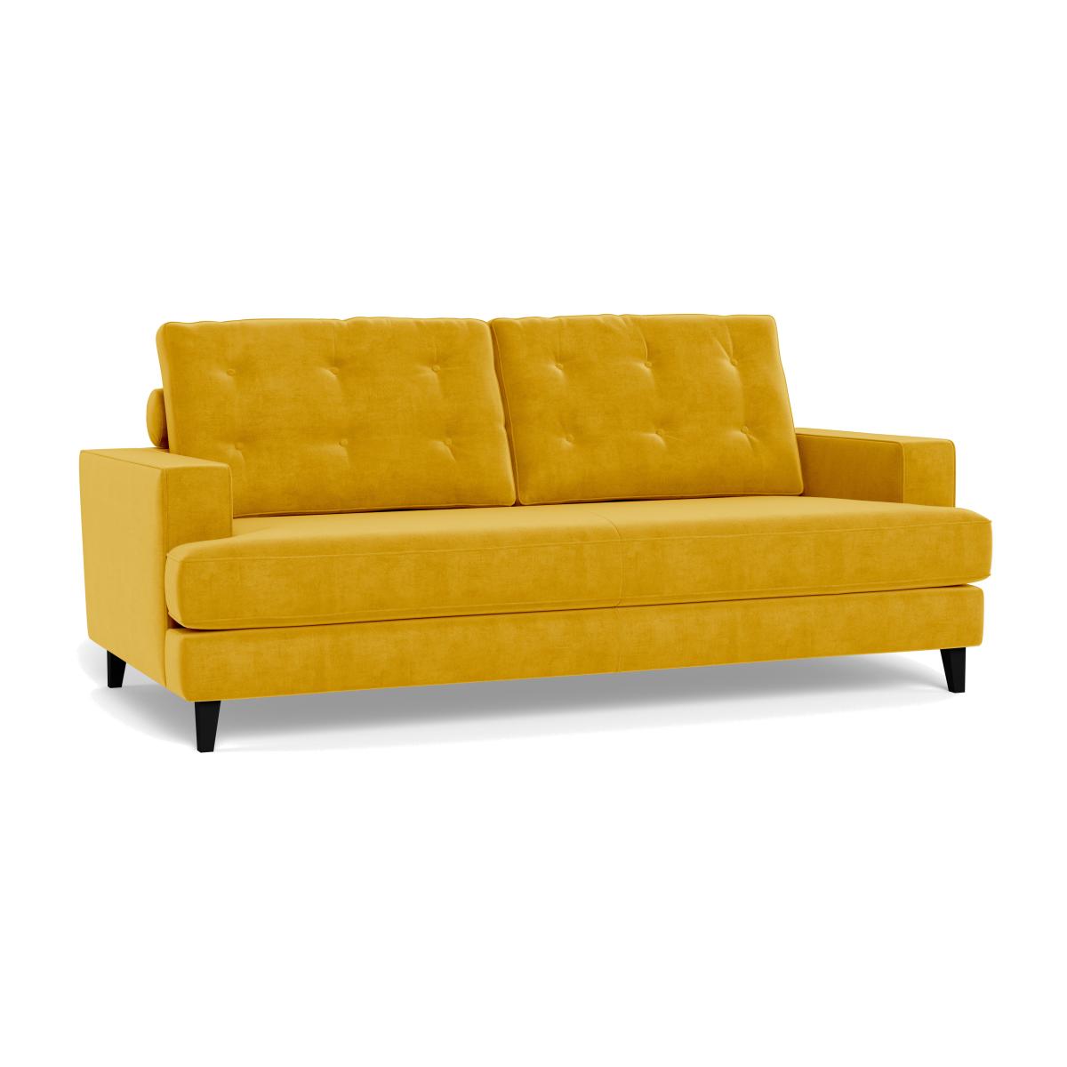 Heal's Mistral 3 Seater Sofa Smart Luxe Velvet Canary Natural Feet – image 1