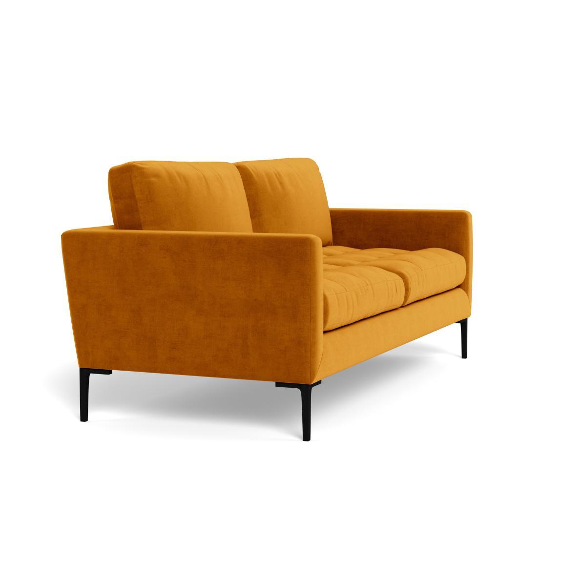 Heal's Eton 3 Seater Sofa Smart Luxe Velvet Cognac Brass Feet - Heal's UK Furniture – image 2