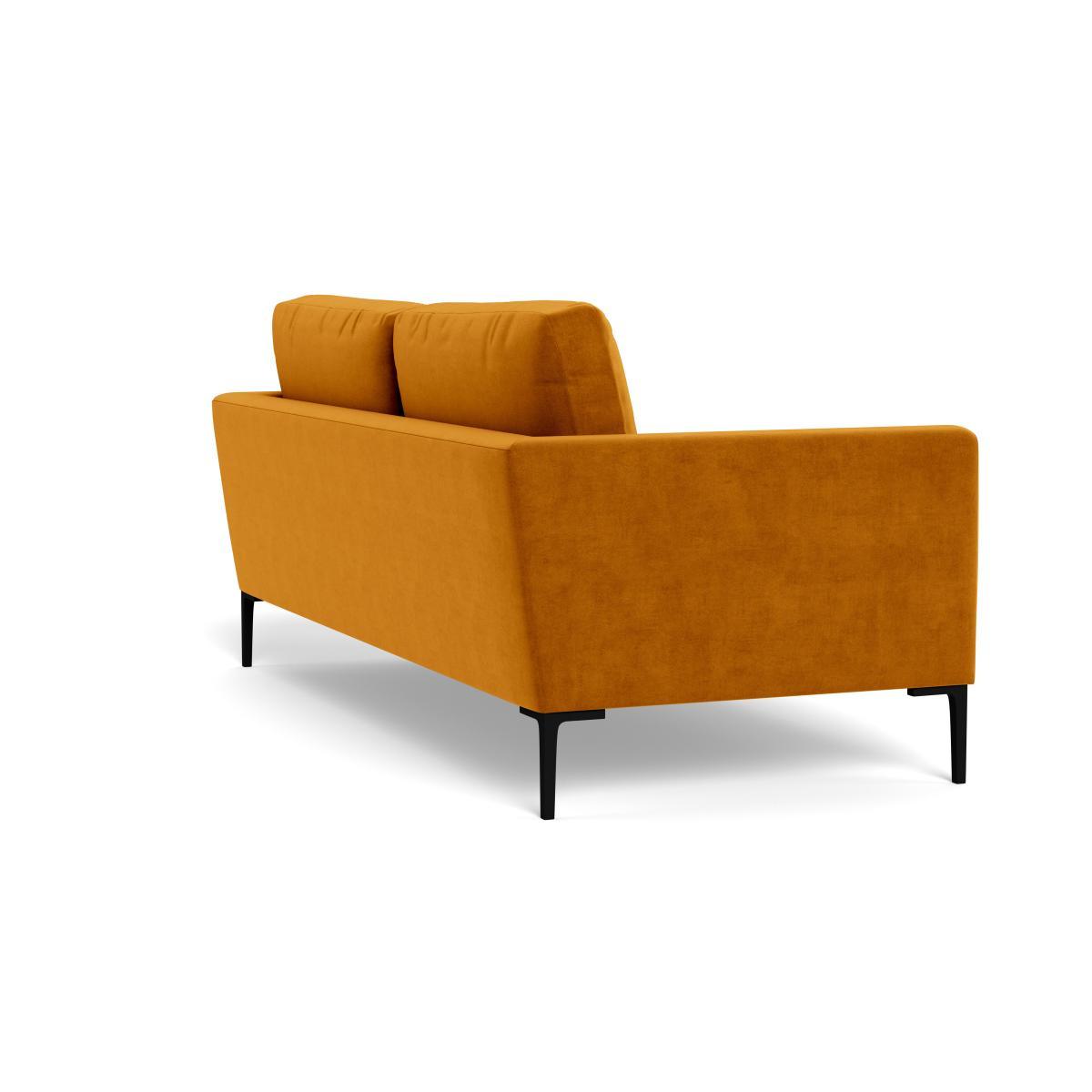 Heal's Eton 3 Seater Sofa Smart Luxe Velvet Cognac Brass Feet - Heal's UK Furniture – image 4