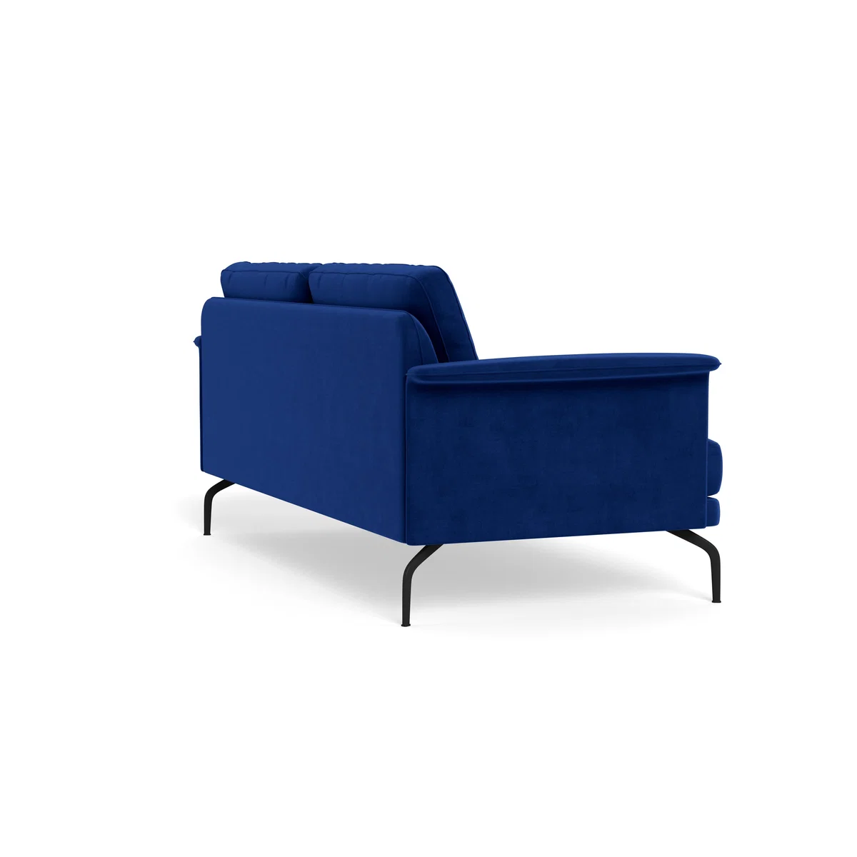 Heal's Iver 3 Seater Sofa Smart Luxe Velvet Azure Black Feet – image 5