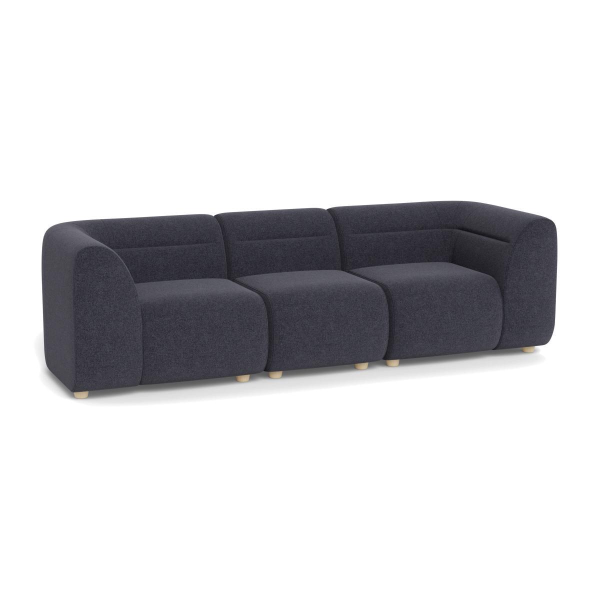 Heal's Lilli 3 Seater Sofa Texture Soot Natural Ash Feet - Heal's UK Furniture – image 1