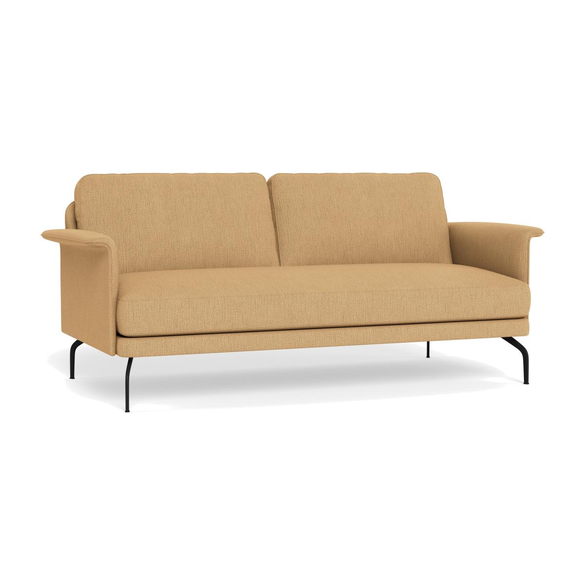 Heal's Iver 3 Seater Sofa Smart Linen Mix Sand Black Feet – image 1