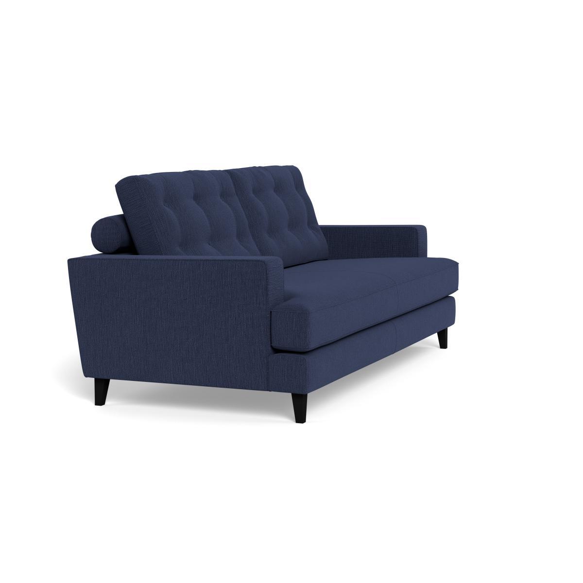 Heal's Mistral 3 Seater Sofa Smart Linen Mix Navy Black Feet - Heal's UK Furniture – image 2