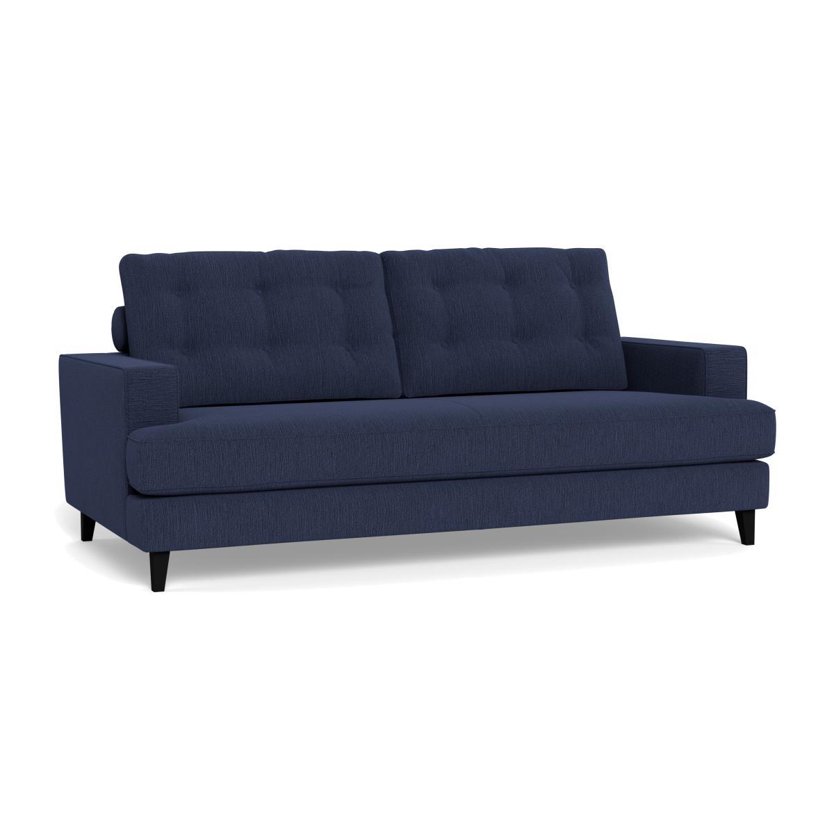Heal's Mistral 3 Seater Sofa Smart Linen Mix Navy Black Feet - Heal's UK Furniture – image 1