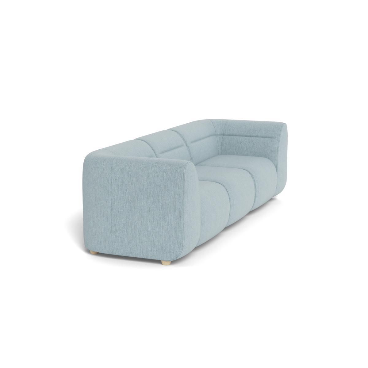 Heal's Lilli 3 Seater Sofa Smart Linen Mix Duck Egg Natural Ash Feet - Heal's UK Furniture – image 2
