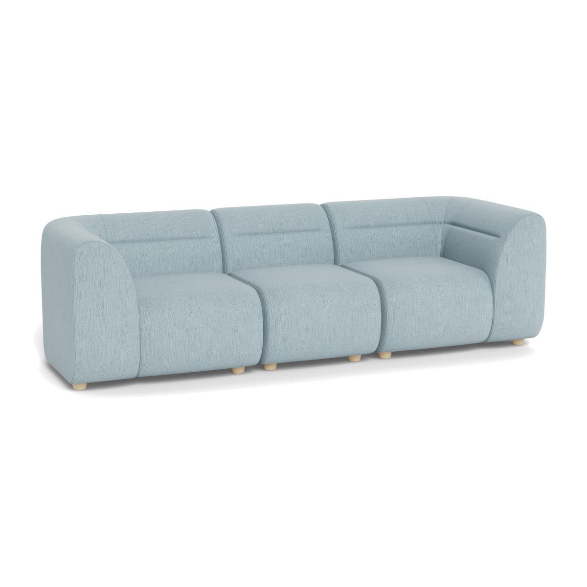 Heal's Lilli 3 Seater Sofa Smart Linen Mix Duck Egg Natural Ash Feet - Heal's UK Furniture – image 1