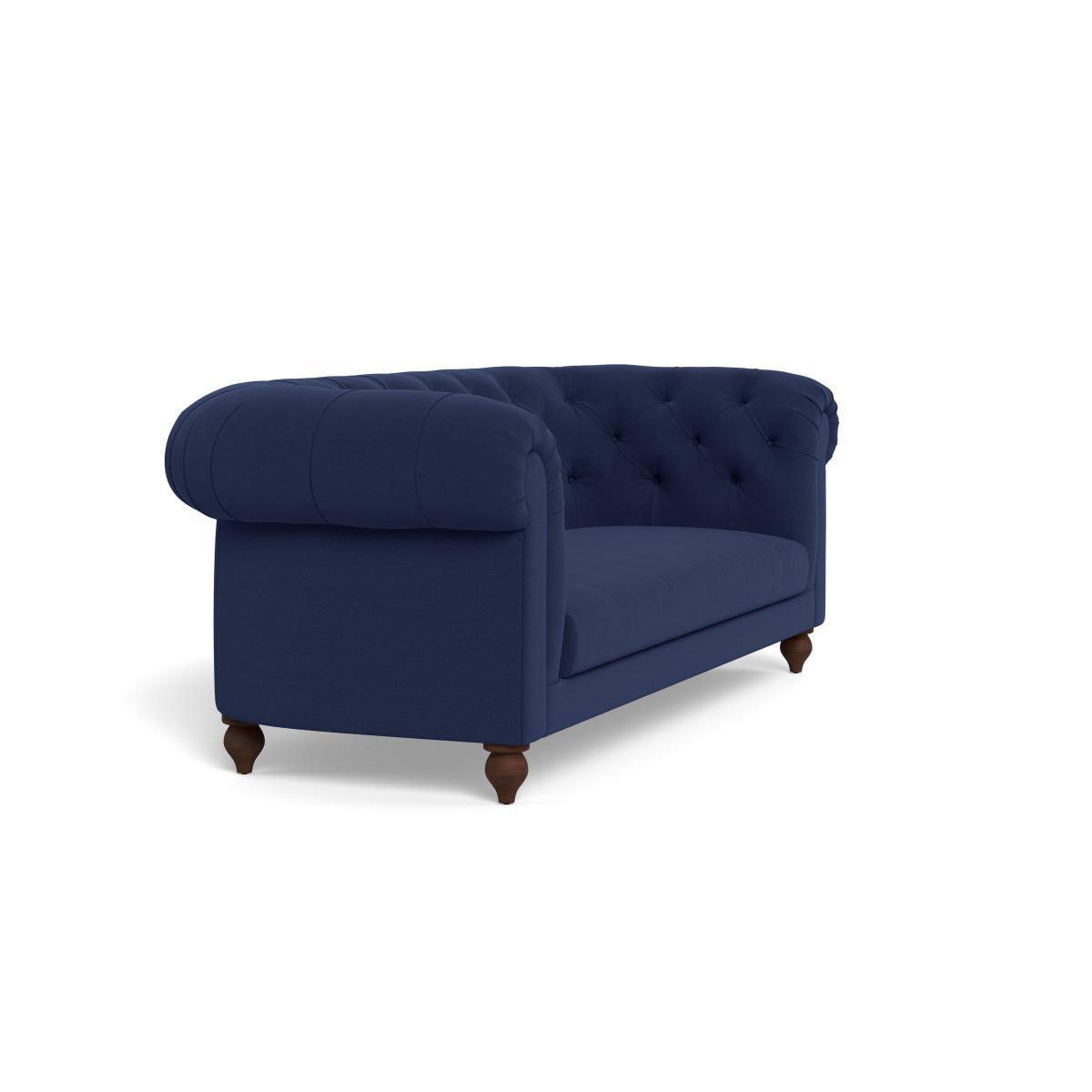 Heal's Fitzrovia 3 Seater Sofa Melton Wool New Navy Chestnut Stain Feet - Heal's UK Furniture – image 2