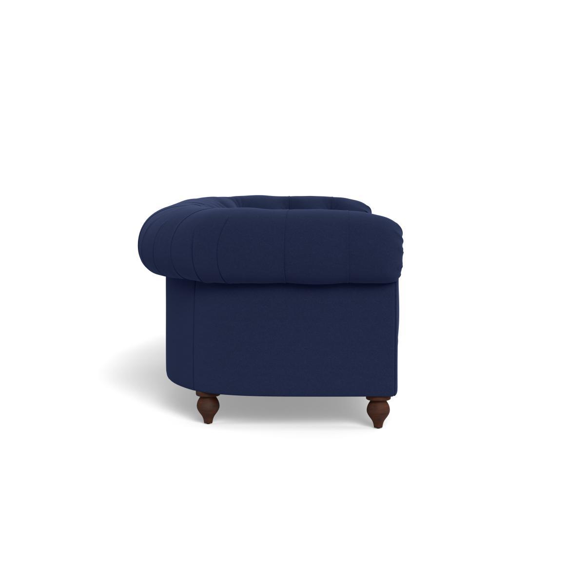Heal's Fitzrovia 3 Seater Sofa Melton Wool New Navy Chestnut Stain Feet - Heal's UK Furniture – image 3