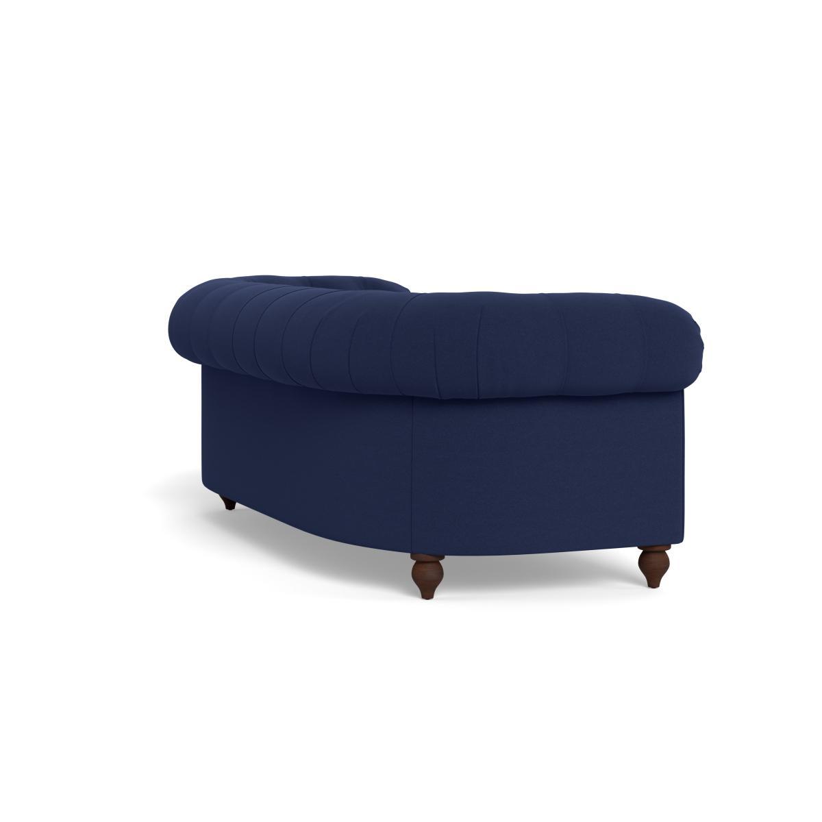 Heal's Fitzrovia 3 Seater Sofa Melton Wool New Navy Chestnut Stain Feet - Heal's UK Furniture – image 4