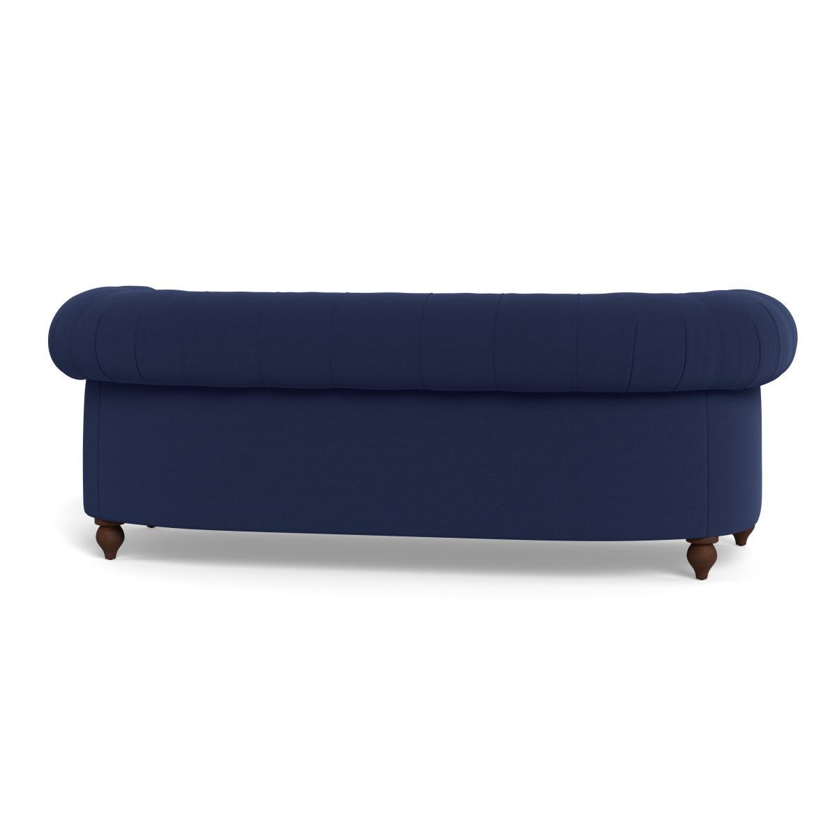 Heal's Fitzrovia 3 Seater Sofa Melton Wool New Navy Chestnut Stain Feet - Heal's UK Furniture – image 5