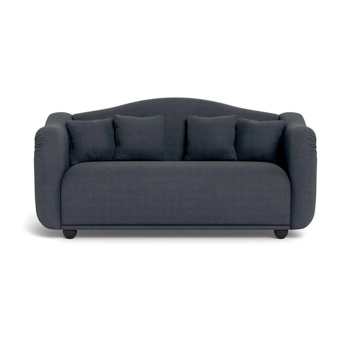 Heal's Tetbury 3 Seater Sofa Linen Dark Grey Black Beech Feet – image 2