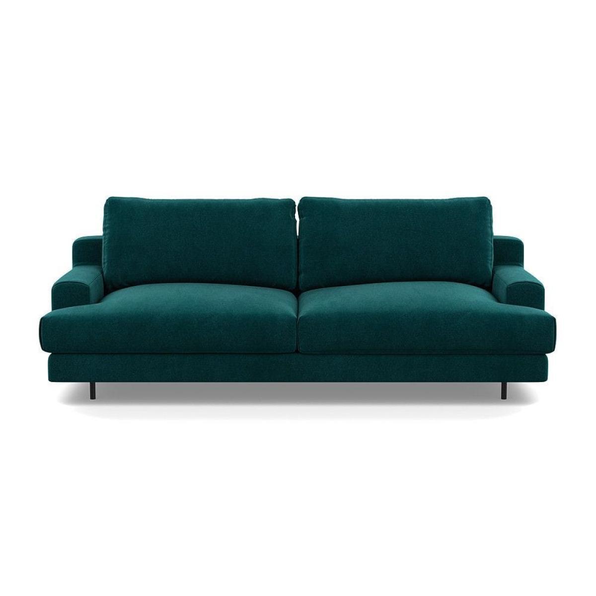 Heal's Orso 3 Seater Sofa Velvet Petrol Black Feet - Heal's UK Furniture – image 14
