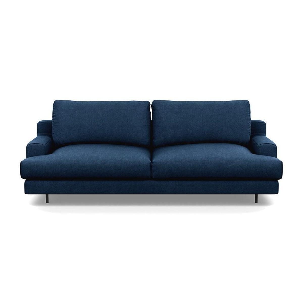Heal's Orso 3 Seater Sofa Velvet Petrol Black Feet - Heal's UK Furniture – image 19