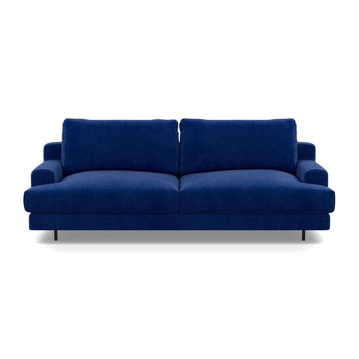Heal's Orso 3 Seater Sofa Velvet Petrol Black Feet - Heal's UK Furniture – image 3