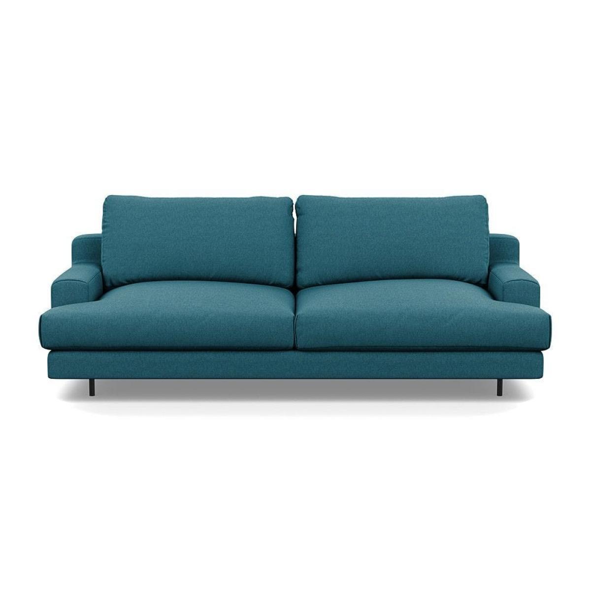 Heal's Orso 3 Seater Sofa Velvet Petrol Black Feet - Heal's UK Furniture – image 23
