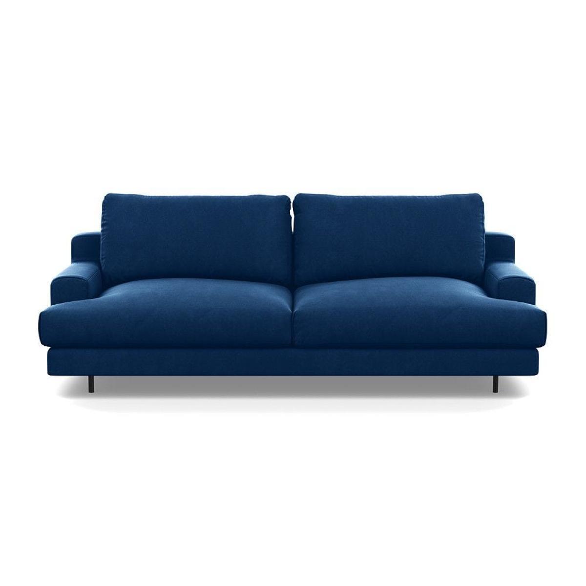 Heal's Orso 3 Seater Sofa Velvet Petrol Black Feet - Heal's UK Furniture – image 4