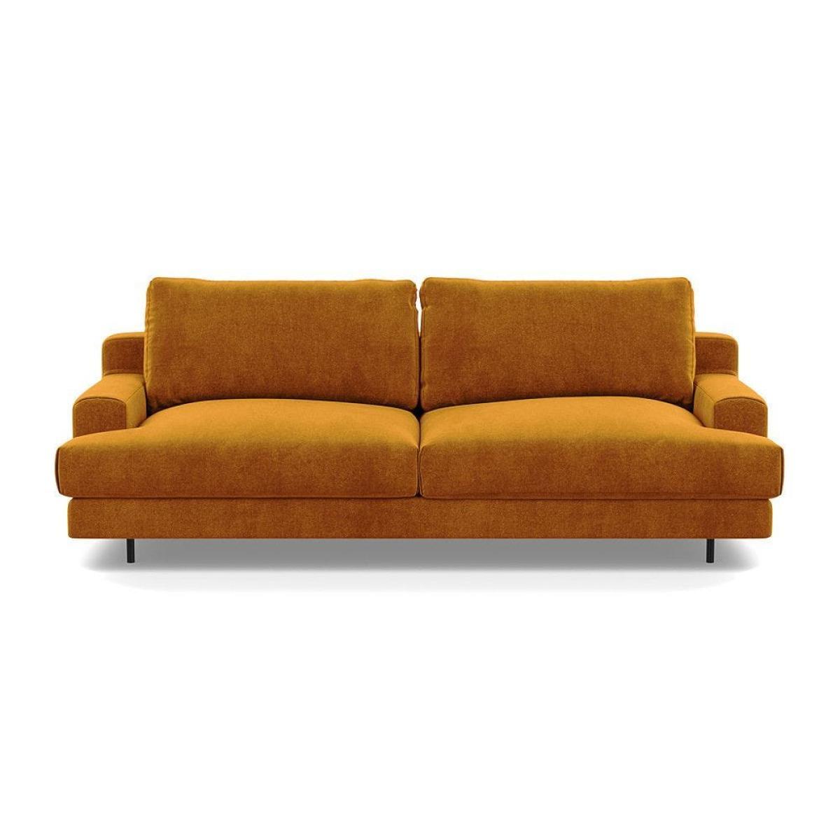 Heal's Orso 3 Seater Sofa Velvet Petrol Black Feet - Heal's UK Furniture – image 31